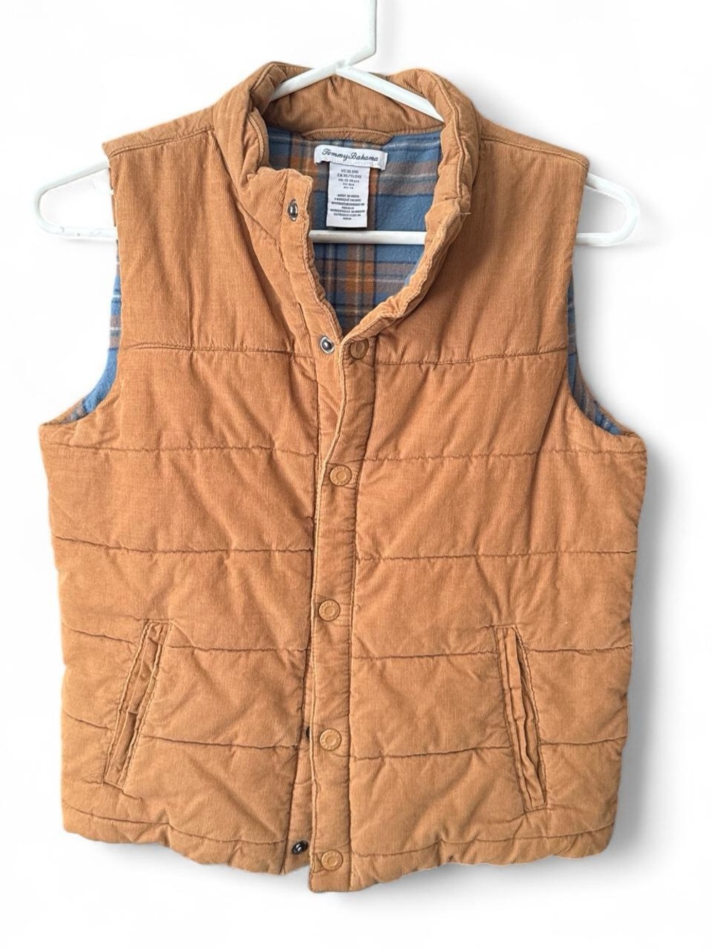 Tommy Bahama youth Quilted Brown Corduroy Vest